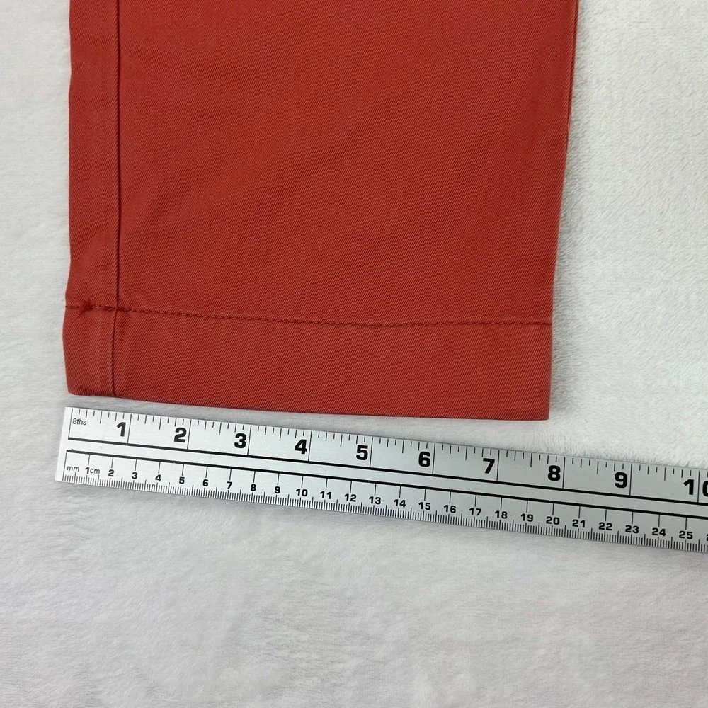 J.Crew NWT Mens 34 x 34 Broken In Chino Pants Coral Orange Tapered‎ Preppy